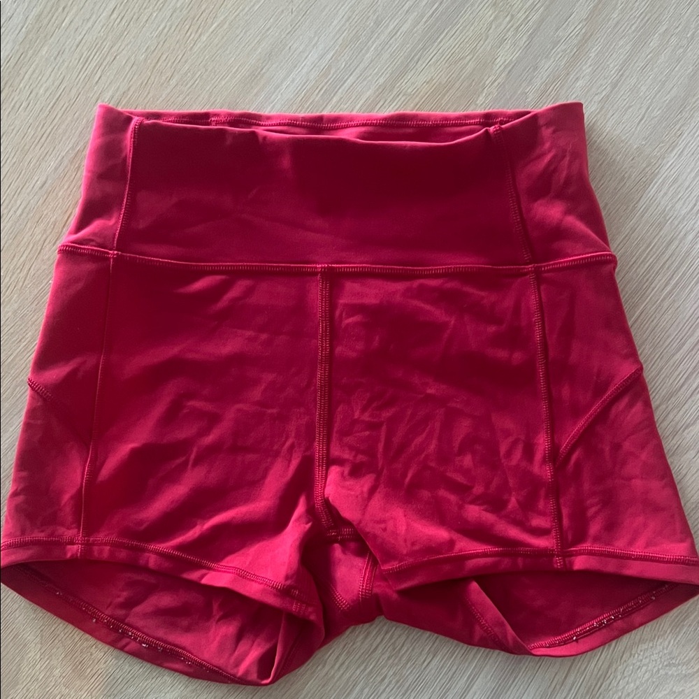 Lululemon Athletica Women's Vibrant Red Athletic Shorts